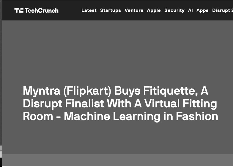 Myntra (Flipkart) acquires the founders' startup Fitiquette, TechCrunch